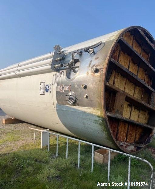 Used Walker 10,000-Gallon 304 Stainless Jacketed Process Tank | 150 PSI | Skirt Mount | Built 2005