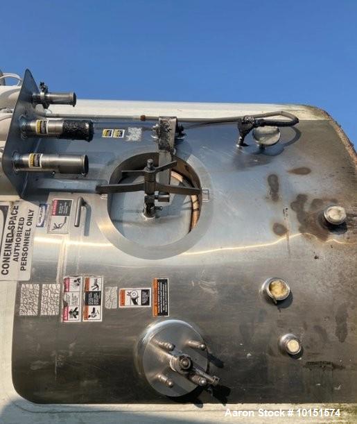 Used Walker 10,000-Gallon 304 Stainless Jacketed Process Tank | 150 PSI | Skirt Mount | Built 2005