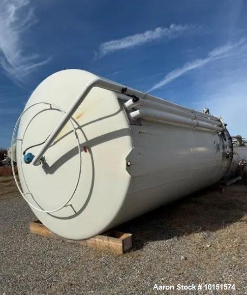 Used Walker 10,000-Gallon 304 Stainless Jacketed Process Tank | 150 PSI | Skirt Mount | Built 2005