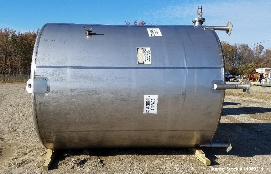 Used- Walker 5000 Gallon Stainless Steel Vertical Storage Tank