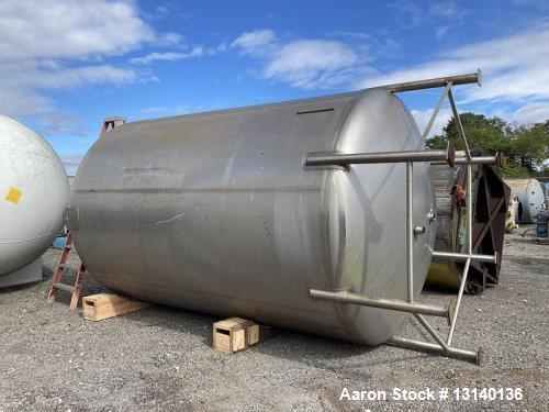 Used Walker 6000 Gallon T304 Stainless Steel Vertical Food Grade Tank