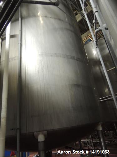 Used 10,000 Gallon Walker Stainless Steel Jacketed Mix Tank. T316 SS inner shell. T304 SS Jacket. Model 8316-6. Dimensions 136" ID x 153" straight side. 242" OAH. Jacket rated 150psi at 300F. Insulat...