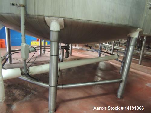 Used 10,000 Gallon Walker Stainless Steel Jacketed Mix Tank. T316 SS inner shell. T304 SS Jacket. Model 8316-6. Dimensions 136" ID x 153" straight side. 242" OAH. Jacket rated 150psi at 300F. Insulat...