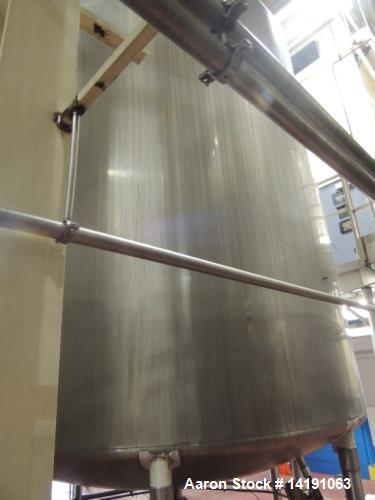 Used 10,000 Gallon Walker Stainless Steel Jacketed Mix Tank. T316 SS inner shell. T304 SS Jacket. Model 8316-6. Dimensions 136" ID x 153" straight side. 242" OAH. Jacket rated 150psi at 300F. Insulat...