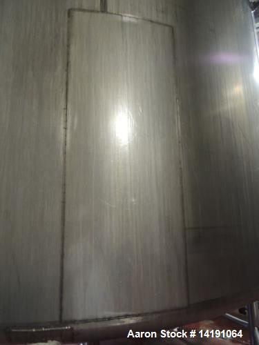 Used 10,000 Gallon Walker Stainless Steel Jacketed Mix Tank. T316 SS inner shell. T304 SS Jacket. Model 8316-4. Dimensions 136" ID x 153" straight side. 242" OAH. Jacket rated 150psi at 300F. Insulat...