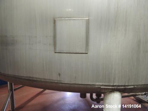 Used- 10,000 Gallon Walker Stainless Steel Jacketed Mix Tank. T316 SS inner shell. T304 SS Jacket. Model 8316-4. Dimensions ...