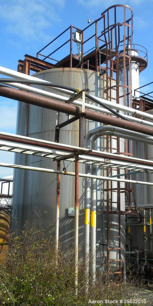 Used Walker Storage Tank, 16,000 Gallon, 316L stainless steel, vertical. Approximate 12' diameter x 18' straight side, dish top and bottom. Misc top and side flanged openings. Side openings include a...