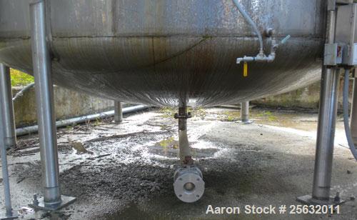 Used Walker Storage Tank, 16,000 Gallon, 316L stainless steel, vertical. Approximate 12' diameter x 18' straight side, dish top and bottom. Misc top and side flanged openings. Side openings include a...