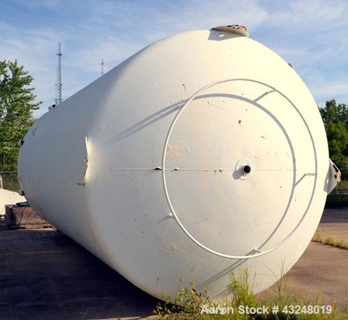 Used Walker Jacketed Tank, 10000 Gallon, Stainless Steel, Vertical. Approximate 120" diameter x 240" straight side, dished top, sloped bottom. Channel jacketed, no rating. 16" x 20" side oval manway,...