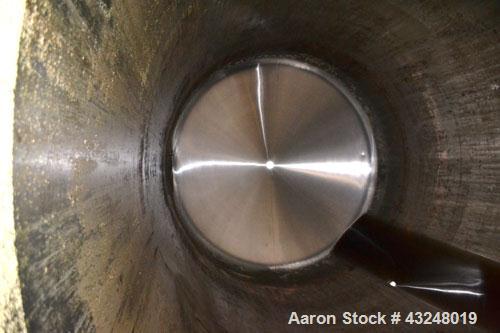 Used Walker Jacketed Tank, 10000 Gallon, Stainless Steel, Vertical. Approximate 120" diameter x 240" straight side, dished top, sloped bottom. Channel jacketed, no rating. 16" x 20" side oval manway,...