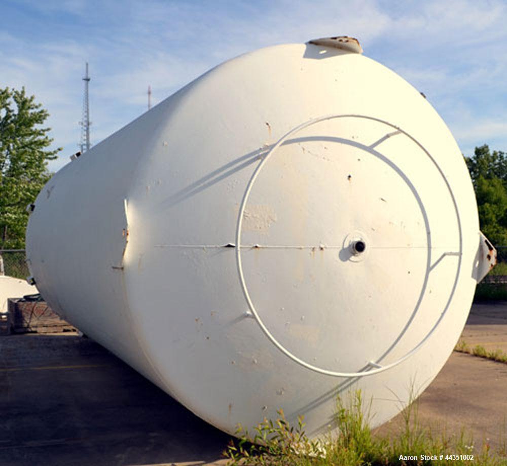 Used Walker Jacketed Tank, 10,000 Gallon, 304 Stainless Steel, Vertical. Approximately 120" diameter x 240" straight side, dished top, sloped bottom. Channel jacketed, no rating. 16" x 20" side oval ...