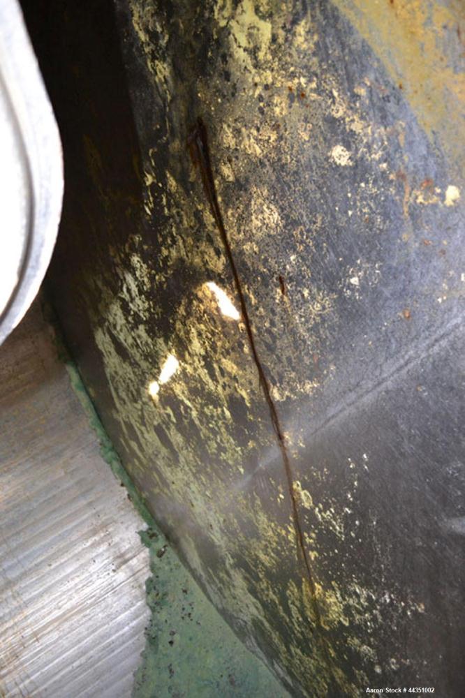 Used Walker Jacketed Tank, 10,000 Gallon, 304 Stainless Steel, Vertical. Approximately 120" diameter x 240" straight side, dished top, sloped bottom. Channel jacketed, no rating. 16" x 20" side oval ...