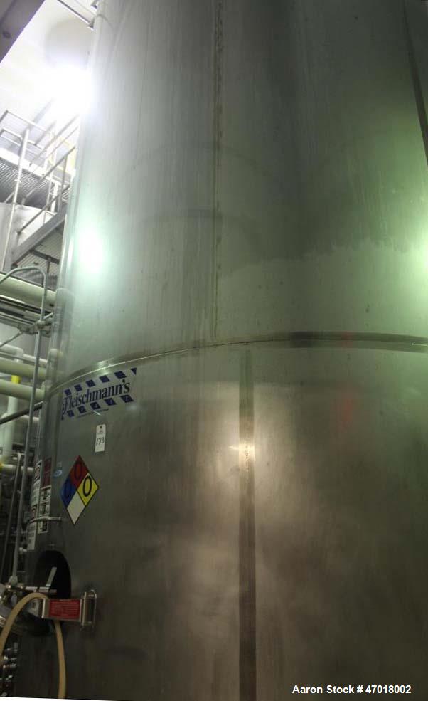 Used Walker 12,000 Gallon Jacketed Agitated Stainless Steel Tank.