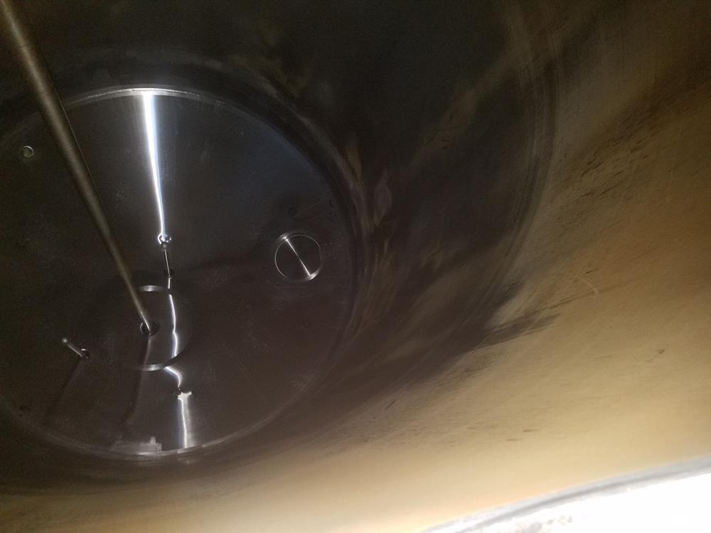 Used Walker 12,000 Gallon Jacketed Agitated Stainless Steel Tank.