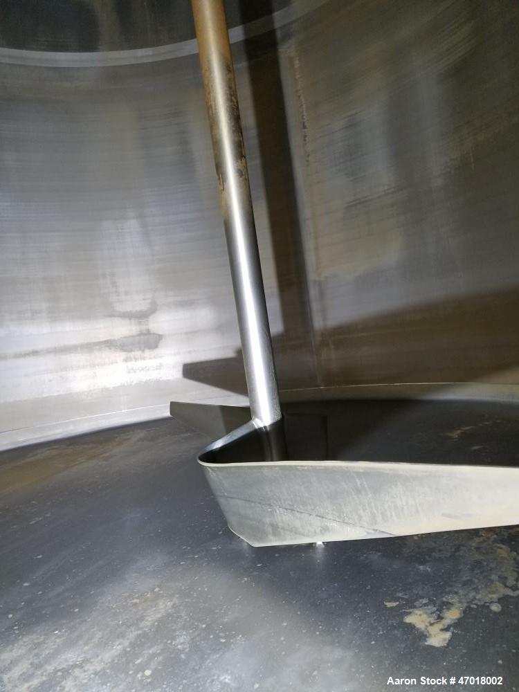 Used Walker 12,000 Gallon Jacketed Agitated Stainless Steel Tank.