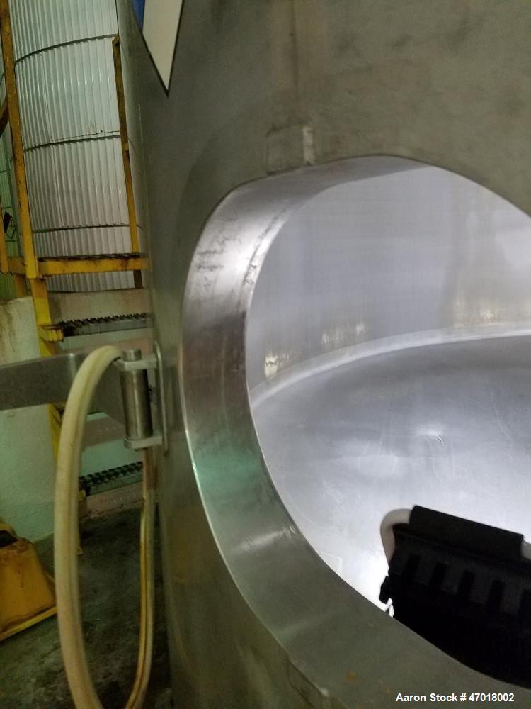 Used Walker 12,000 Gallon Jacketed Agitated Stainless Steel Tank.