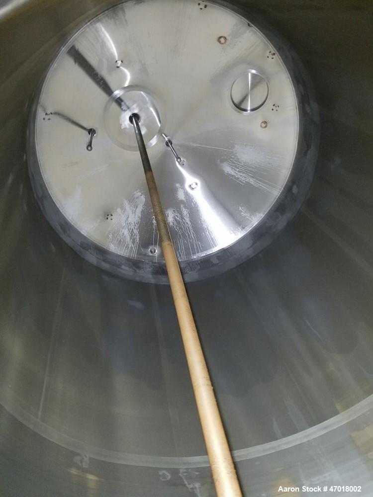 Used Walker 12,000 Gallon Jacketed Agitated Stainless Steel Tank.
