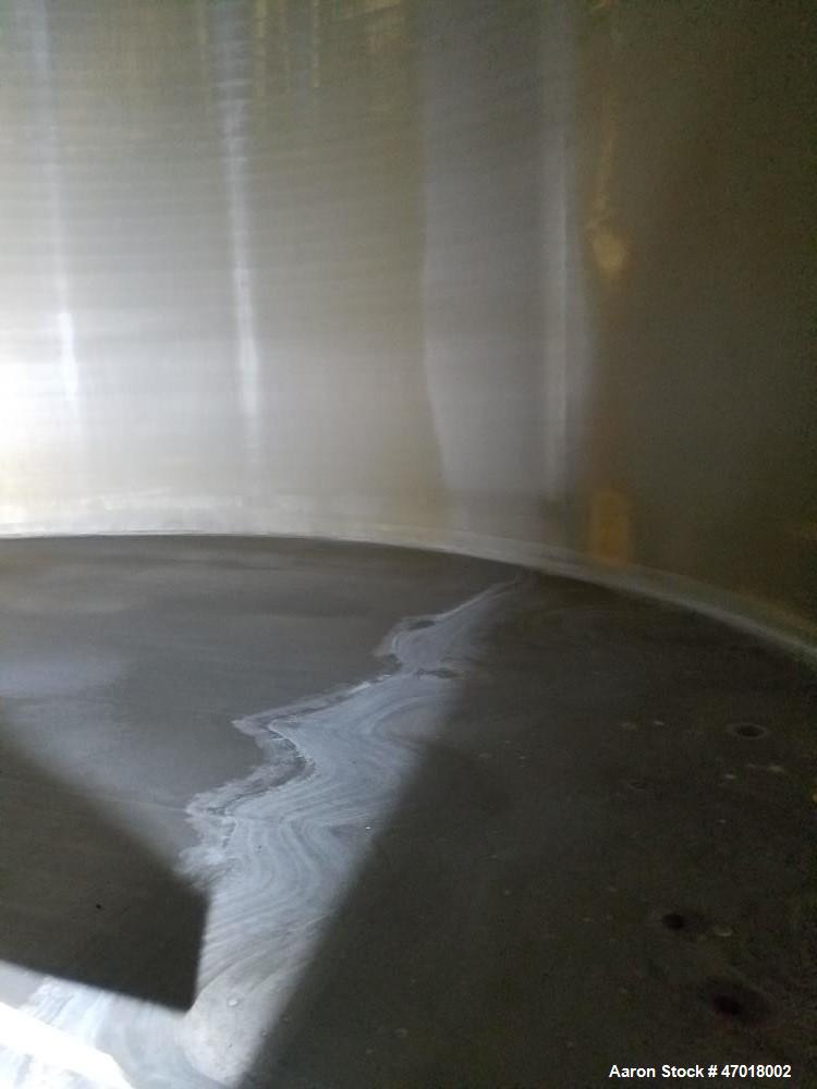 Used Walker 12,000 Gallon Jacketed Agitated Stainless Steel Tank.
