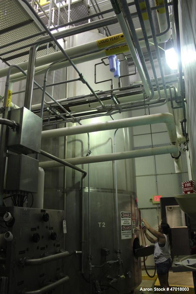 Used Walker 12,000 Gallon Jacketed Agitated Stainless Steel Tank.