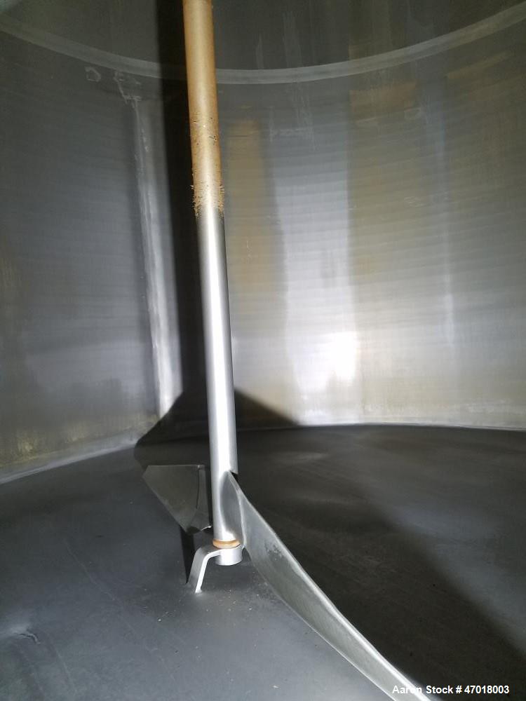 Used- Walker 12,000 Gallon Jacketed Agitated Stainless Steel Tank.