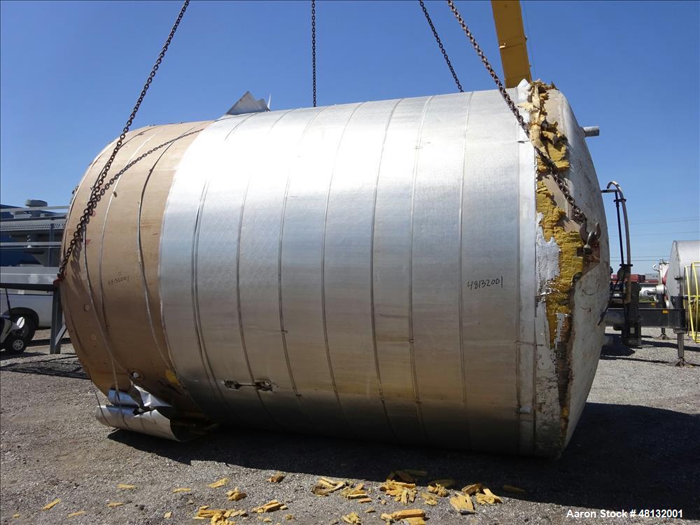 Used Walker Stainless Equipment, 10,000 Gallon Vertical Tank.