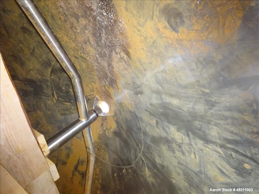 Used Walker Jacketed Tank, 10,000 Gallon, 304 Stainless Steel, Vertical.