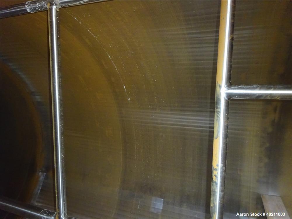 Used Walker Jacketed Tank, 10,000 Gallon, 304 Stainless Steel, Vertical.