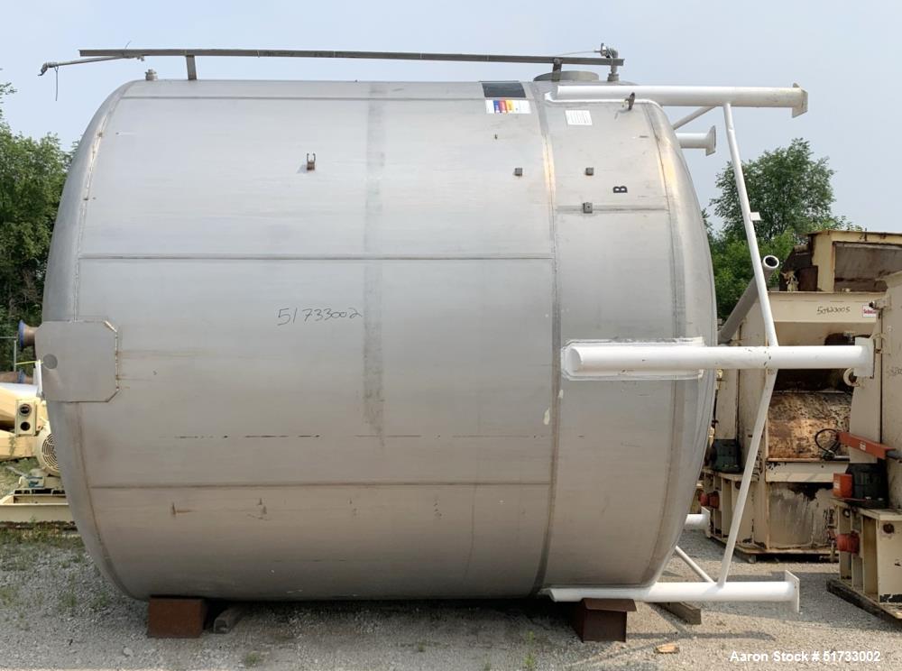 Used Walker Stainless Equipment, Tank, 8,400 Gallon, Stainless steel,