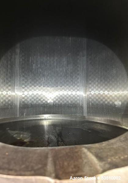 Used Walker Stainless 5,900 Gallon Silo / Tank, Model VSHT, 304 Stainless Steel, Vertical. Approximately 90" diameter x 232" straight side. Dished top, Sloped / pitched bottom. Sidewall UM" ASME dimp...