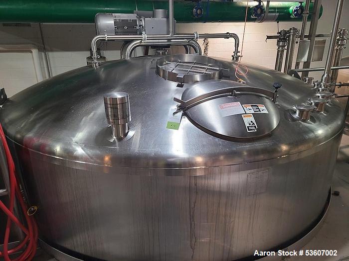 Used 6,000 Gallon Walker 316L Jacketed Stainless Steel Tank – Model PZ-CB-SP, Built 2018