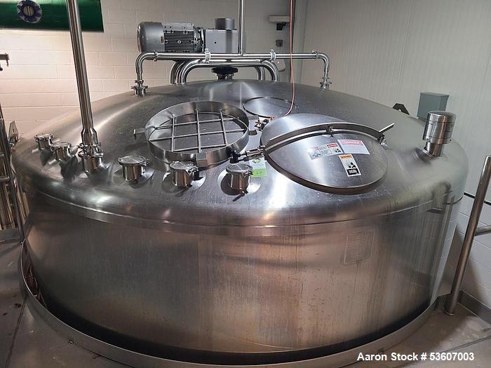 Walker 6,000 Gallon 316L Stainless Jacketed Process Tank – Agitated & Load Cell Mounted