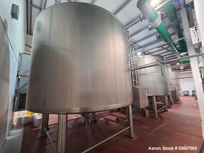 Walker 6,000 Gallon 316L Stainless Jacketed Process Tank – Agitated & Load Cell Mounted