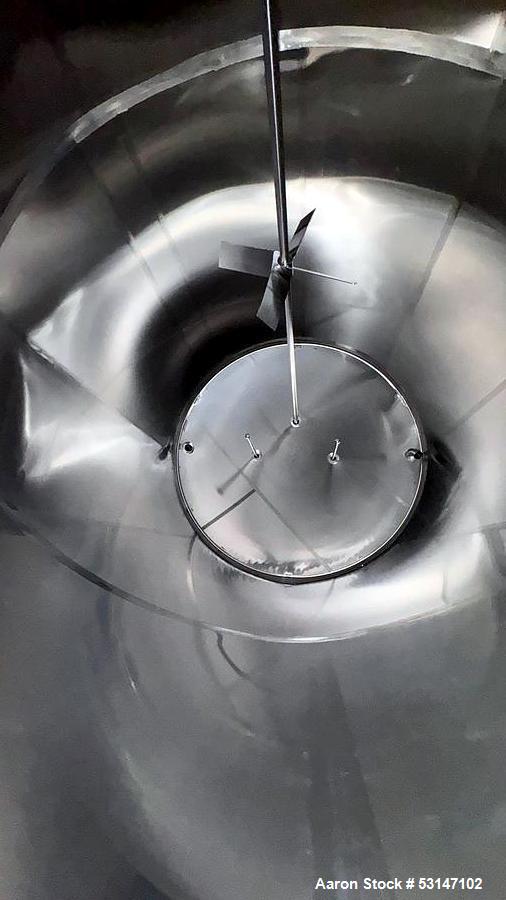 Used Watson Metal Masters Industrial 10,000-Gallon Insulated Stainless Mixing Tank for Syrup & Liquid Blending