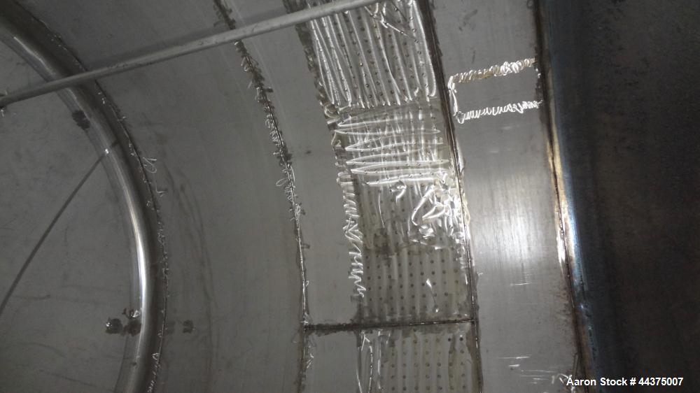 Used Wolfe Mechanical And Equipment Tank, 9000 Gallon, 304 Stainless Steel, Vertical. 144” diameter x 120” straight side, dished top and bottom. Internal rated 2.5 psi at 400 degrees F., 30” Wide sin...