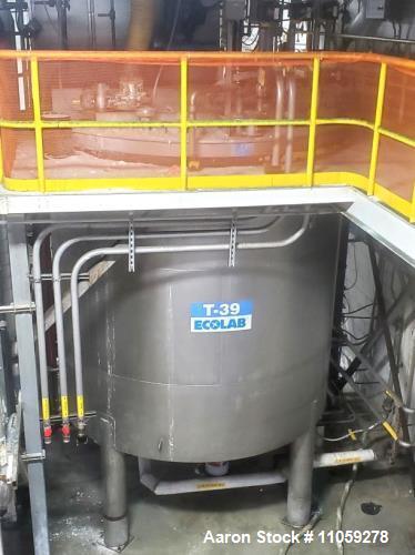 Used- 7500 Gallon 316L Stainless Steel Jacketed Mix Tank