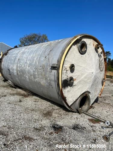 Used-Approximately 10,000 Gallon Vertical T304L Stainless Steel Tank