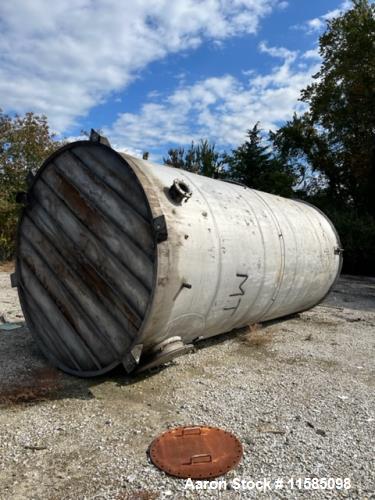 Used Approximately 10,000 Gallon Vertical T304L Stainless Steel Tank