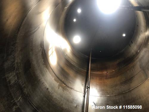 Used Approximately 10,000 Gallon Vertical T304L Stainless Steel Tank
