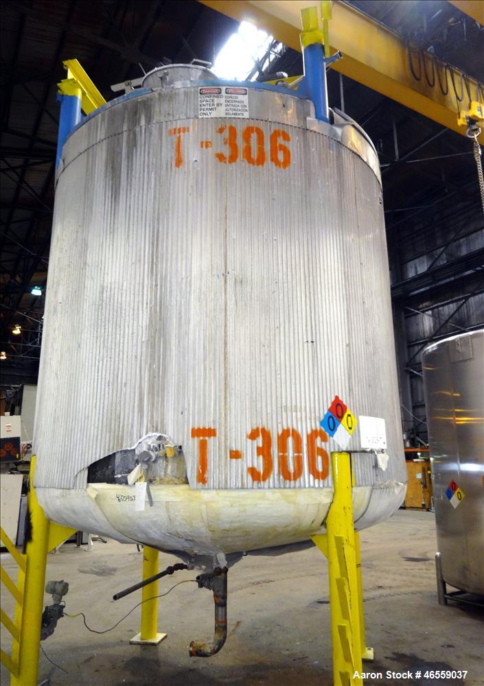 Used Zero Manufacturing Mixing Tank, Model ZS, 6,000 Gallon, 316 Stainless Steel, Vertical. Approximate 120" diameter x 112" straight side. Single Shell, Insulated, dished top and bottom. Carbon stee...