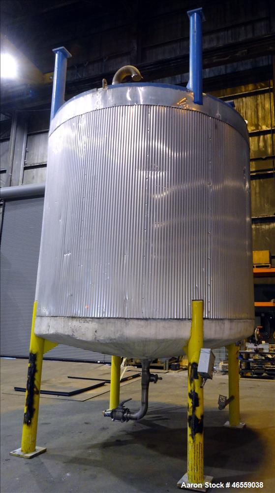 Used Zero Manufacturing Tank, Model ZS, 6,000 Gallon, 316 Stainless Steel, Vertical. Approximate 120" diameter x 112" straight side. Single Shell, Insulated, Dished top and bottom. Opening top: 24" m...