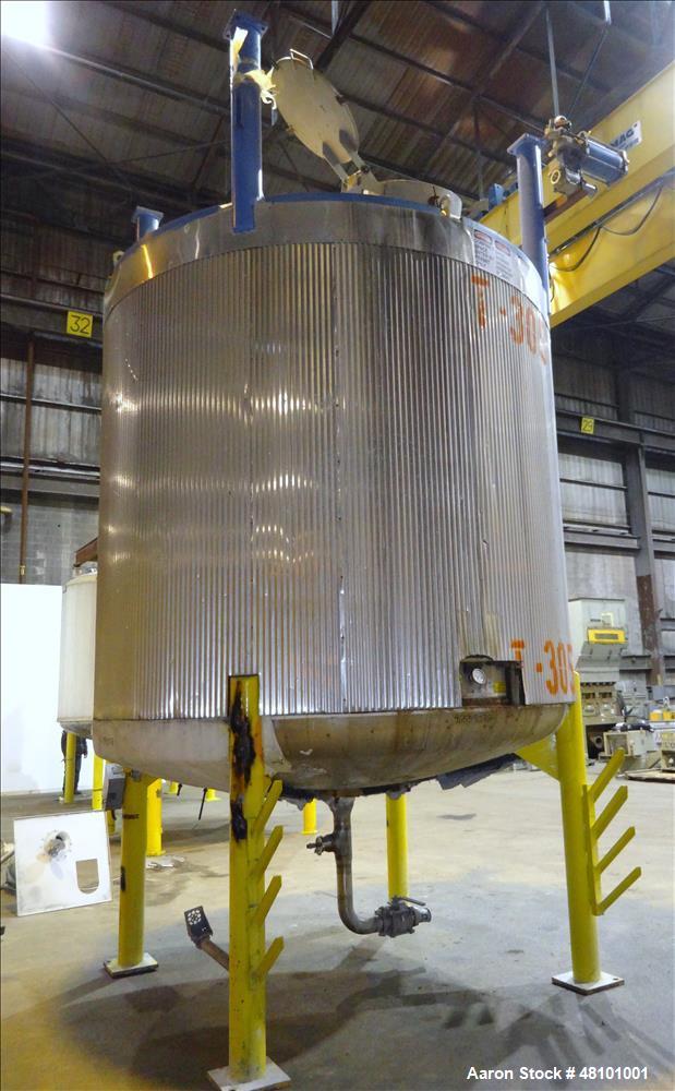 Used Zero Manufacturing Tank, Model ZS, 6,000 Gallon, 316 Stainless Steel, Vertical. Approximate 120" diameter x 112" straight side. Single shell, insulated, dished top and bottom. Opening top: 24" m...