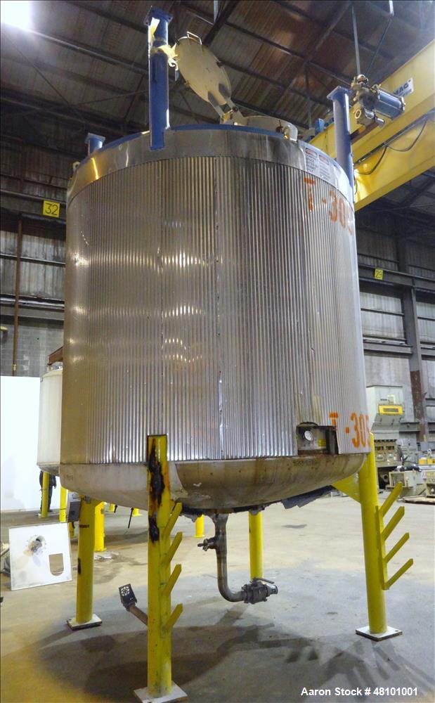 Used- Zero Manufacturing Tank, Model ZS, 6,000 Gallon, 316 Stainless Steel, Vertical. Approximate 120" diameter x 112" strai...