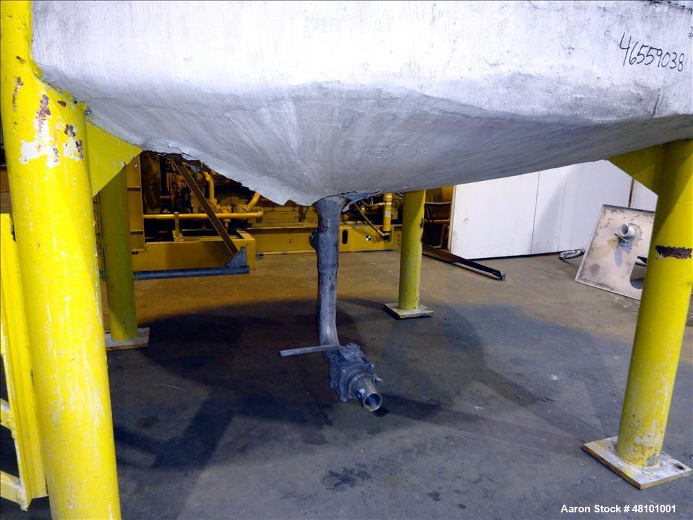 Used Zero Manufacturing Tank, Model ZS, 6,000 Gallon, 316 Stainless Steel, Vertical. Approximate 120" diameter x 112" straight side. Single shell, insulated, dished top and bottom. Opening top: 24" m...