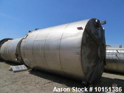 Used-Approximately 15,000 Gallon Vertical 304 Stainless Steel Tank