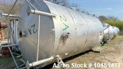 Stainless Steel Tank.  Approximately 7,000 gallon; 9' diameter x 15' straight side; Vetical; Slight ...