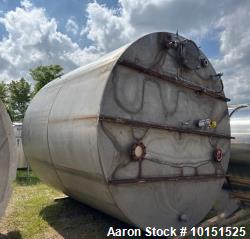 Used Stainless Steel Approx.10,000 Tank; 132" dia. X 144" straight side