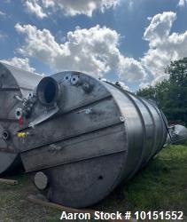 Used 8,000 Gallon Stainless Steel Tank – Cone Bottom, Flat Top, Leg-Mounted