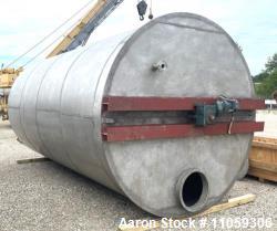 Used-8000 Gallon 304 Stainless Steel Cone Bottom Mix Tank