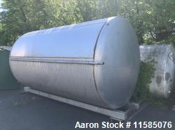 Used-5000 Gallon (approximately) Horizontal Stainless Steel Tank