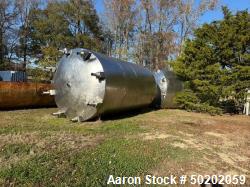 Used 10,000 Gallon 316 Stainless Steel Sanitary Vertical Tank | Dome Top & Dish Bottom | Pharma Service